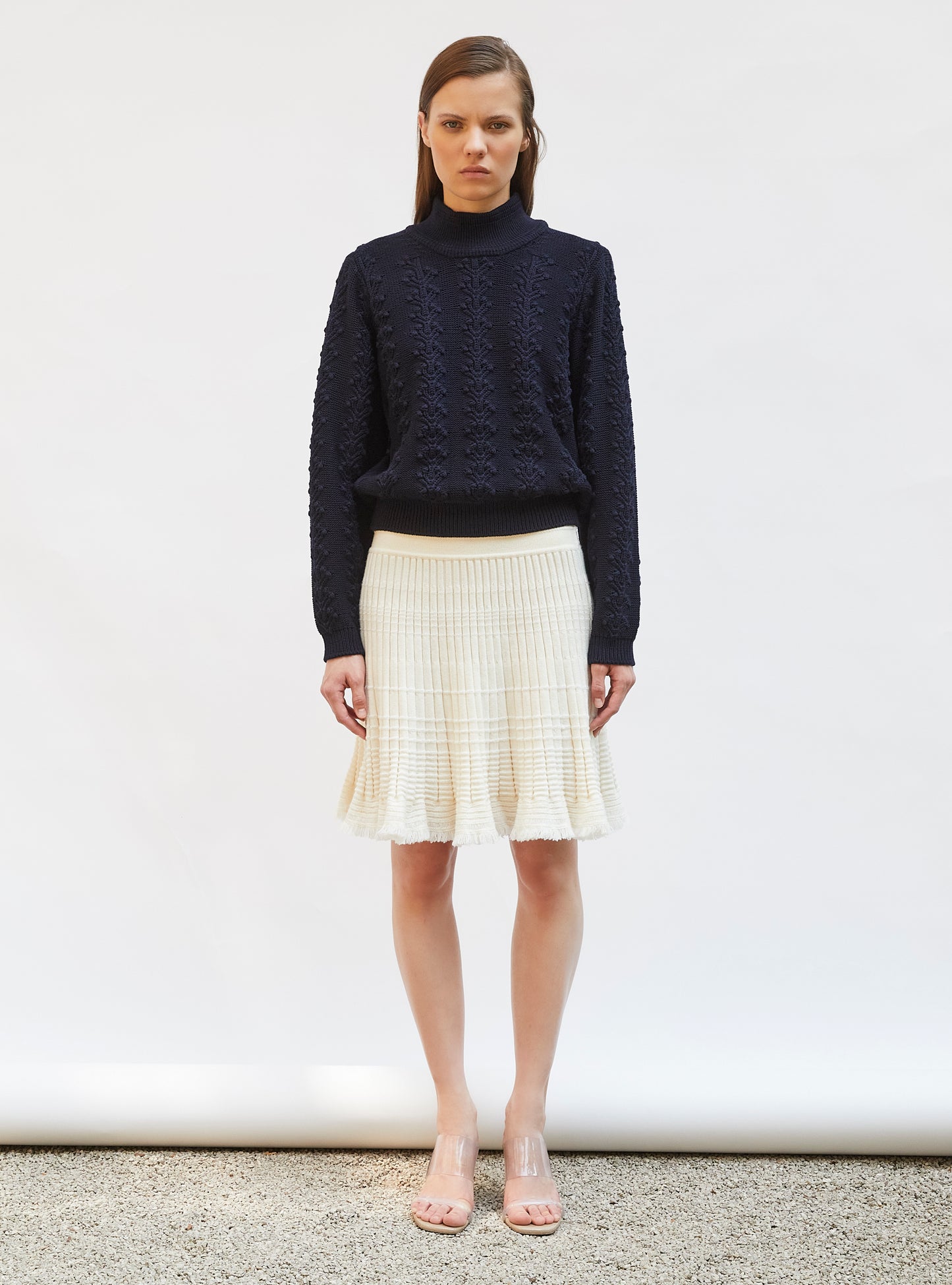 Pull en maille motif floral - Tops de luxe