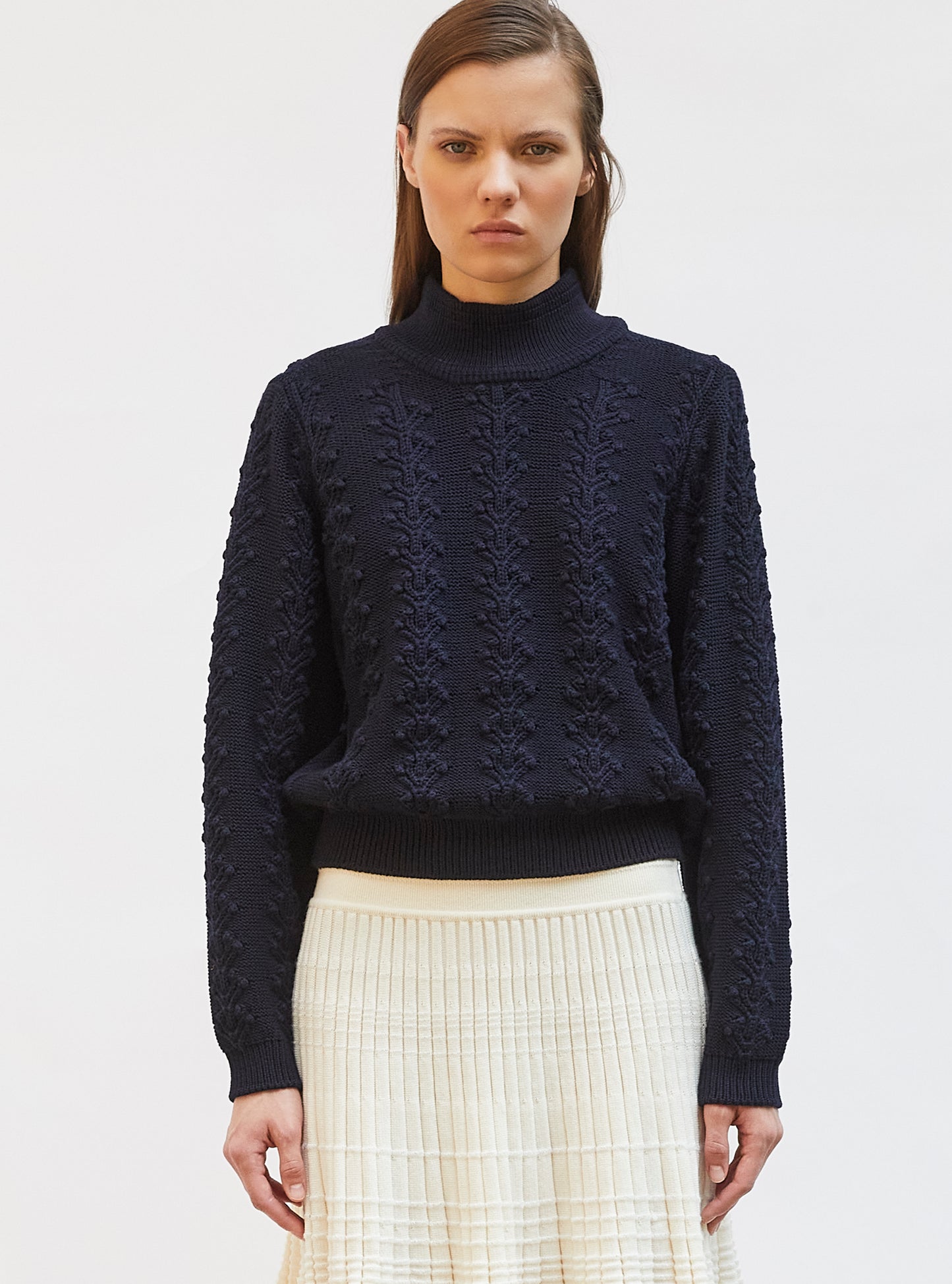 Pull en maille motif floral - Vêtement de luxe femme
