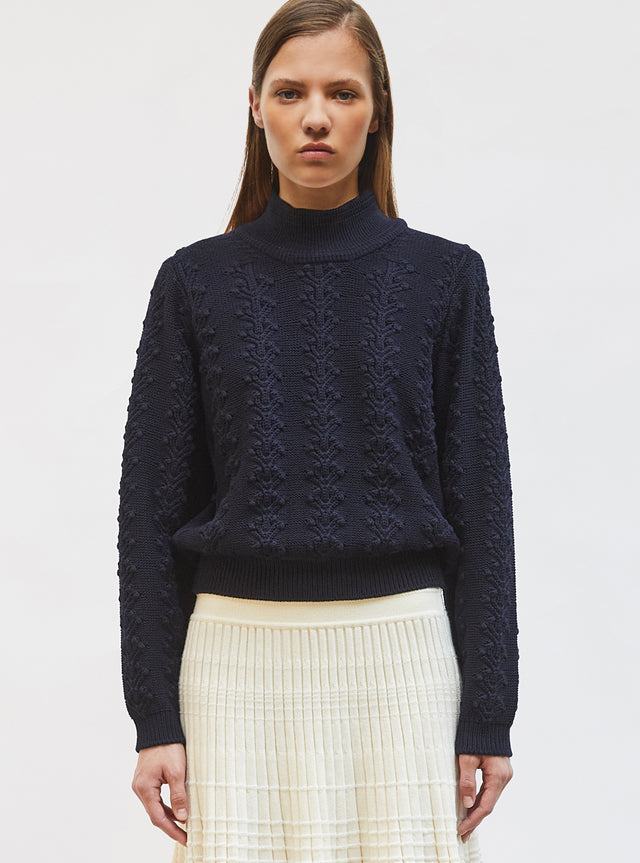 floral knit sweater - Image principale