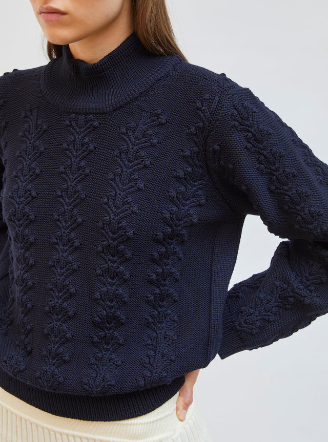 floral knit sweater - Image principale