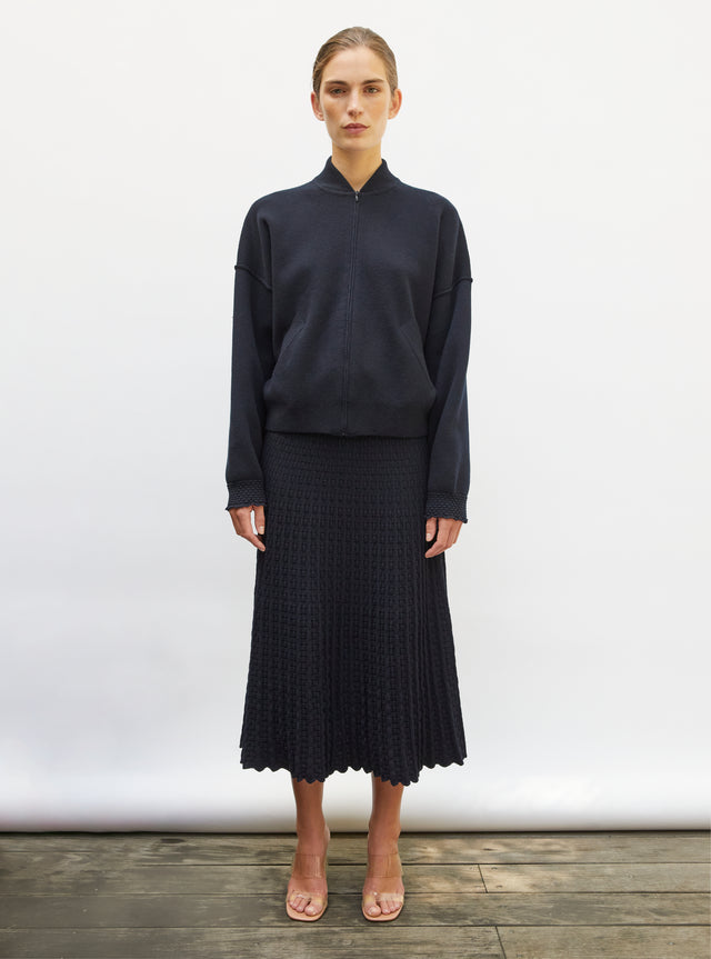 knit bomber jacket - Image principale