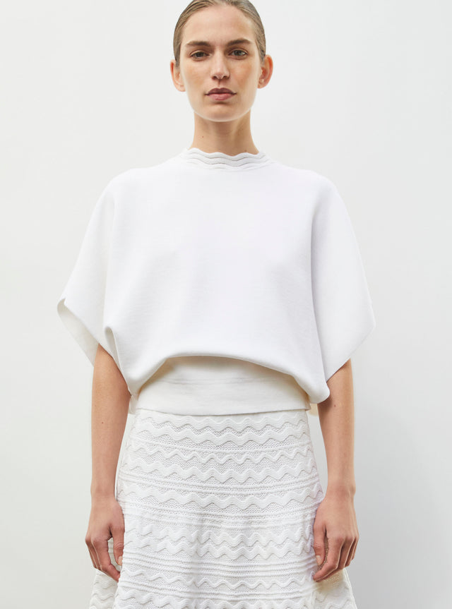 Sleeveless knit top, rick-rack collar - Image principale
