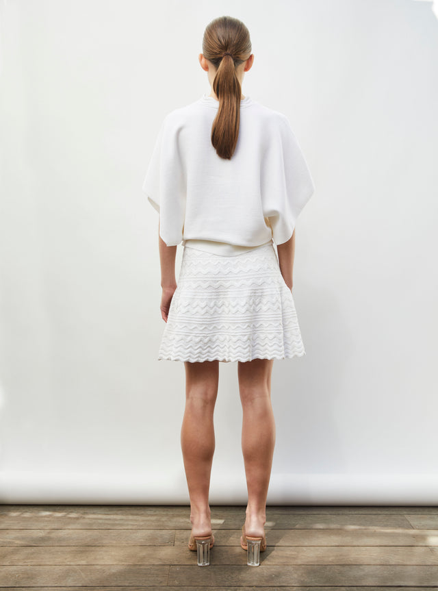 Sleeveless knit top, rick-rack collar - Image principale