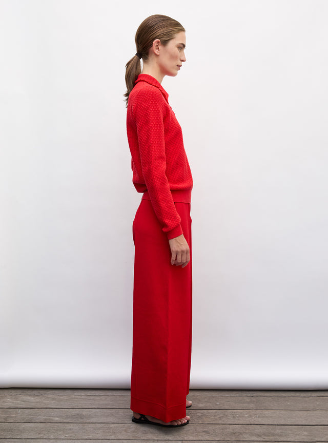 Pantalon ample maille couture - Image principale
