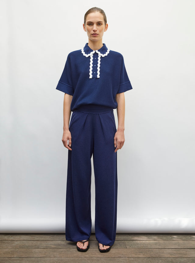 Top ample maille col croquet - Image principale