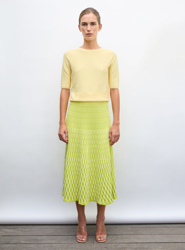 Plain zellige knit skirt - Image principale