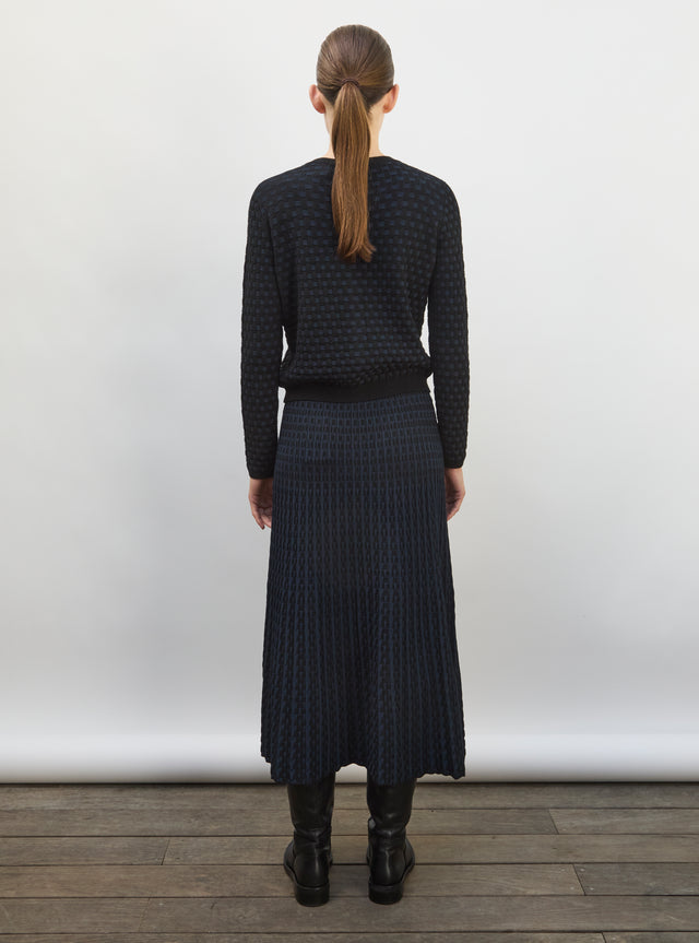 Jupe longue maille cannage - Image principale