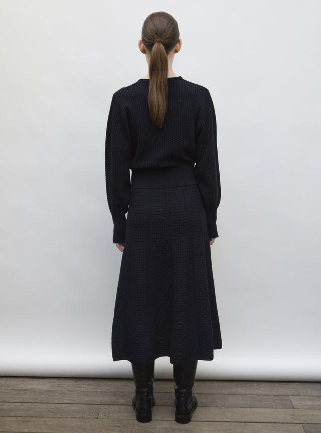 Basket-weave knit skirt - Image principale