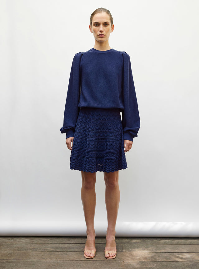 Fine sweater gathered sleeves - Image principale