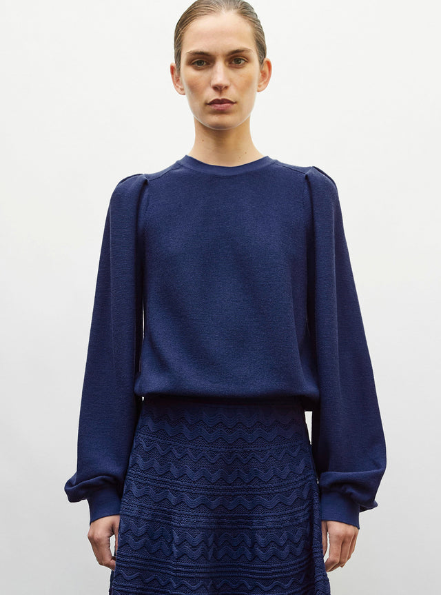 Fine sweater gathered sleeves - Image principale