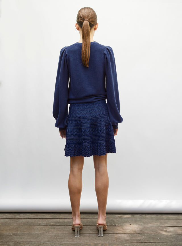 Fine sweater gathered sleeves - Image principale