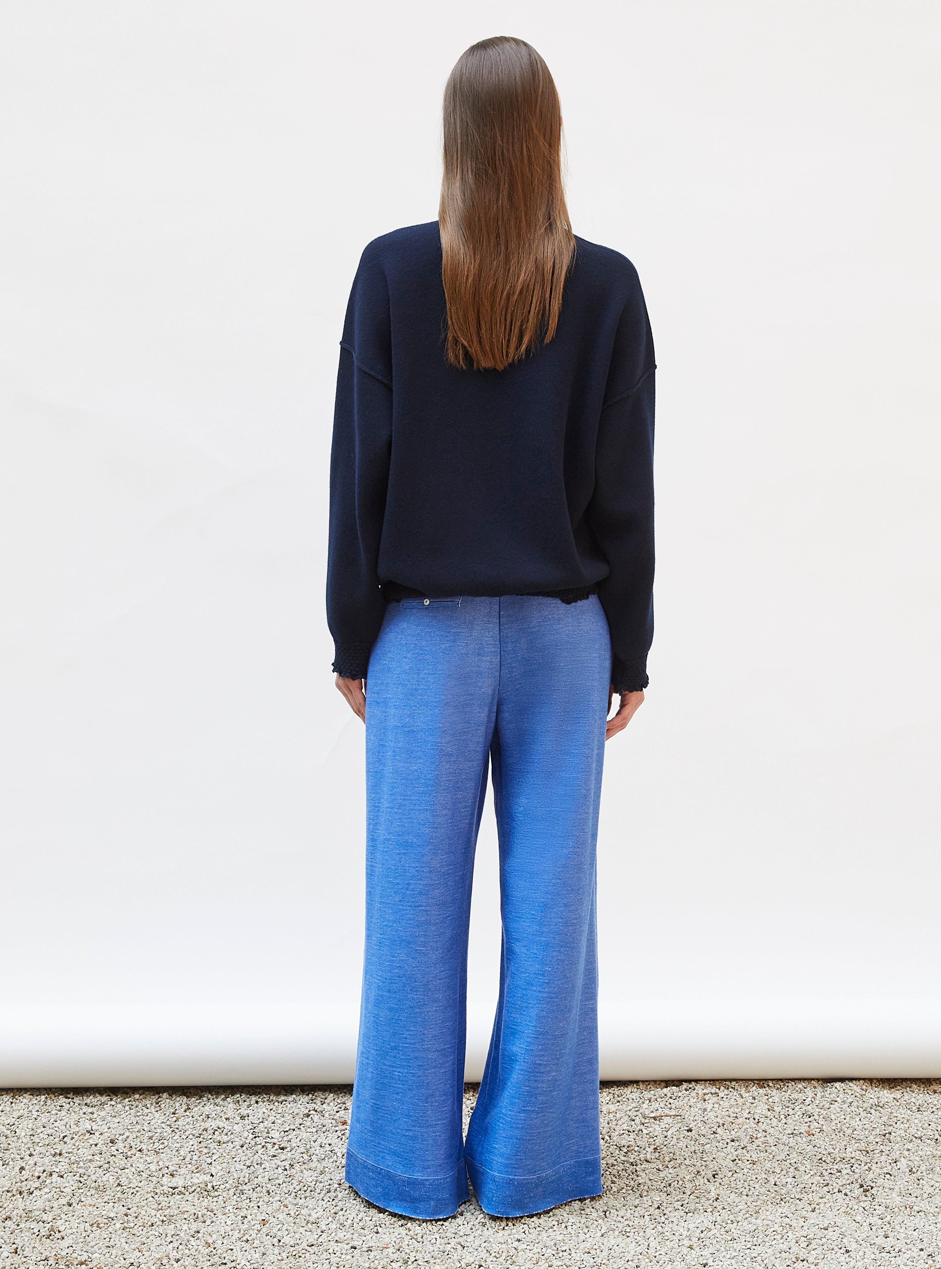 Sweat loose finitions smockées Nuit - Molli