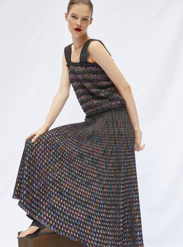 jupe fluide maille origami - Image principale