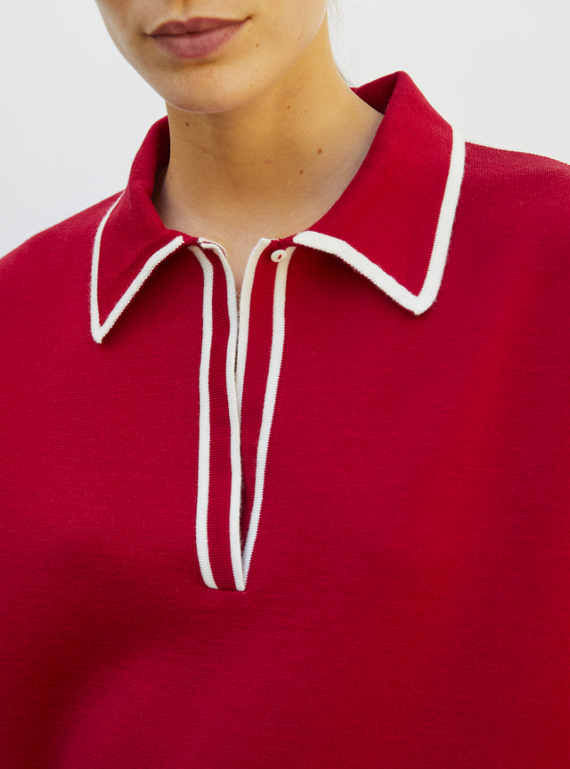 top ample maille col gansé - Image principale