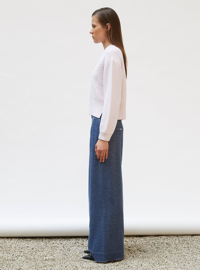 pull court maille damier - Image principale