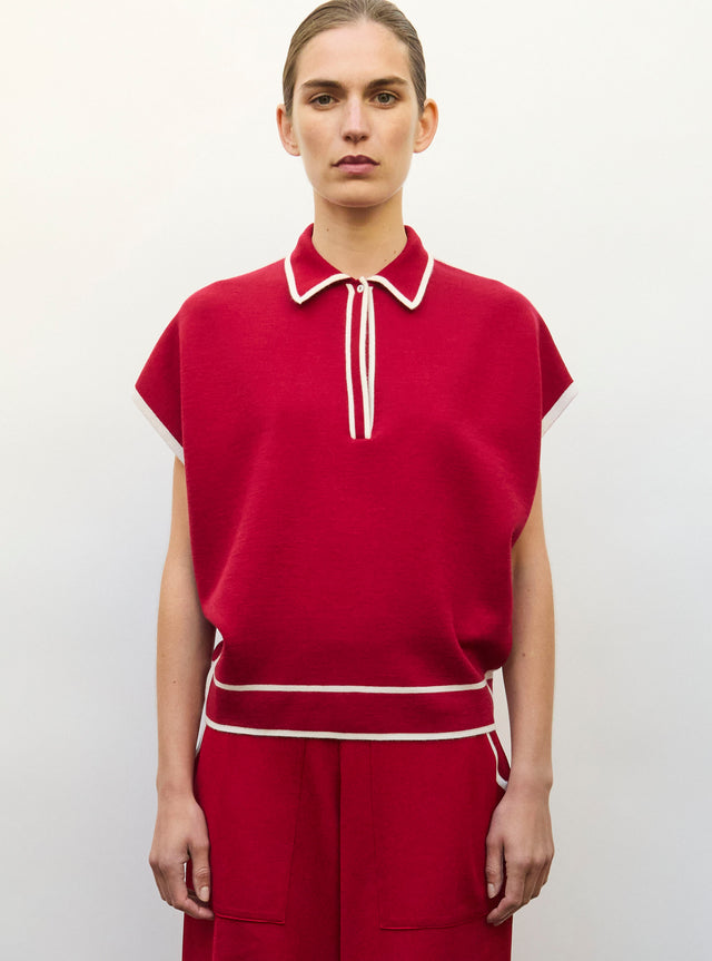 wide top with edged collar - Image principale