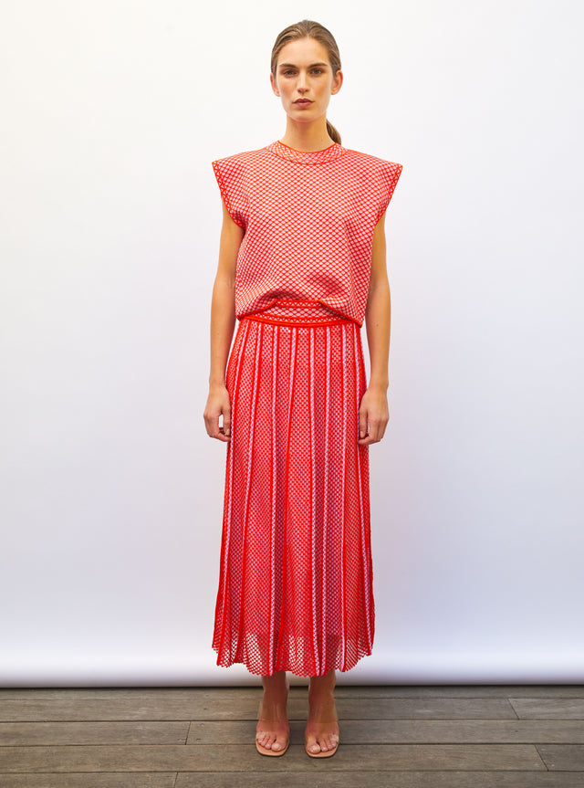 long skirt in technical knit - Image principale