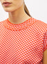 Top de luxe femme - Top maille technique orange sanguine