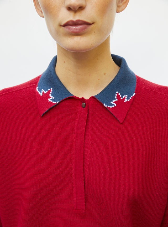 knit shirt with graphic motifs - Image principale