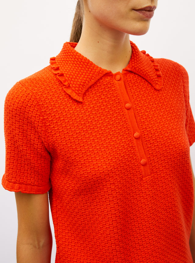 polo with ruffled neck - Image principale
