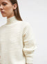 Pull maille résille de laine Naturel - Vêtement de luxe femme