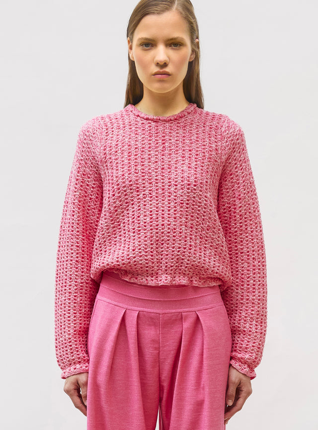 top col rond maille tweedée - Image principale