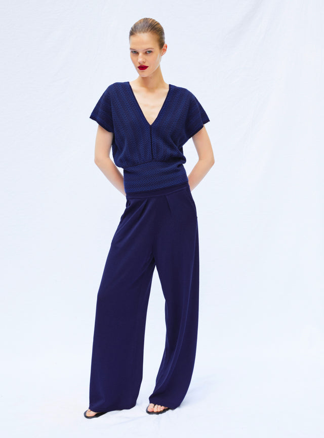 Lightweight fluid knit pants - Image principale