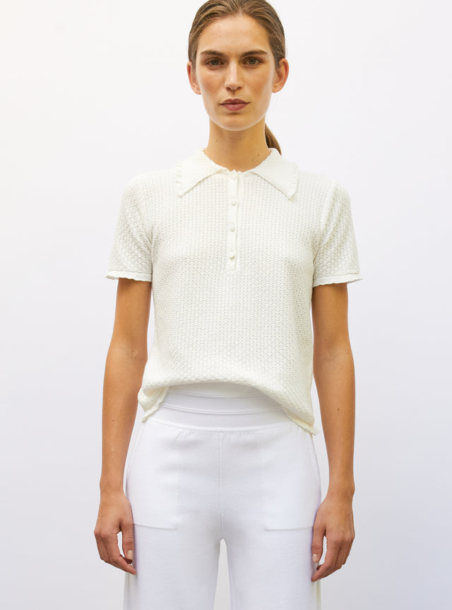 polo with ruffled neck - Image principale
