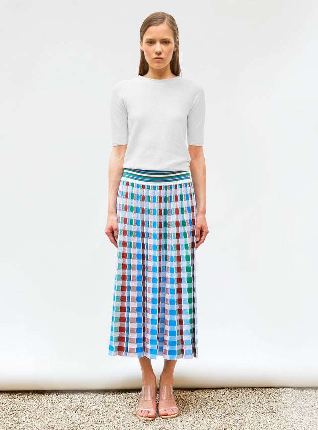 delicate skirt in a wavy knit - Image principale
