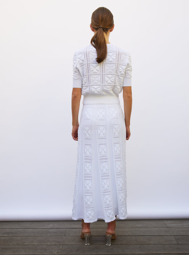 long skirt with clover motif - Image principale