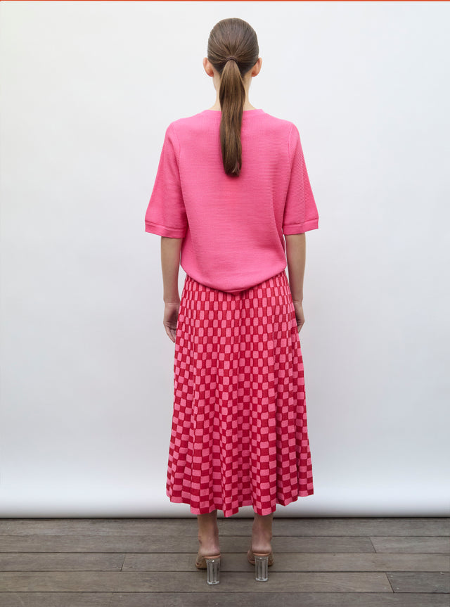 delicate skirt in a wavy knit - Image principale