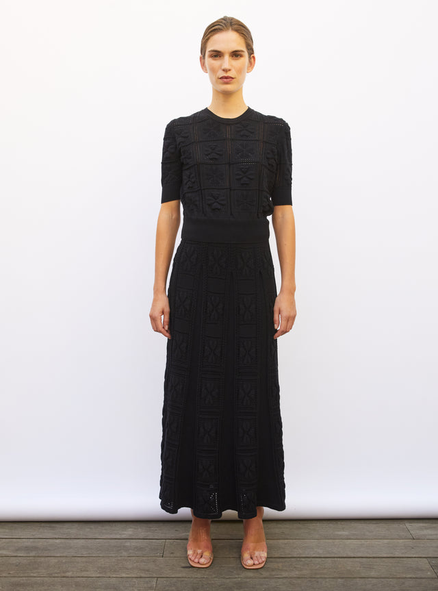 knit top with clover motif - Image principale