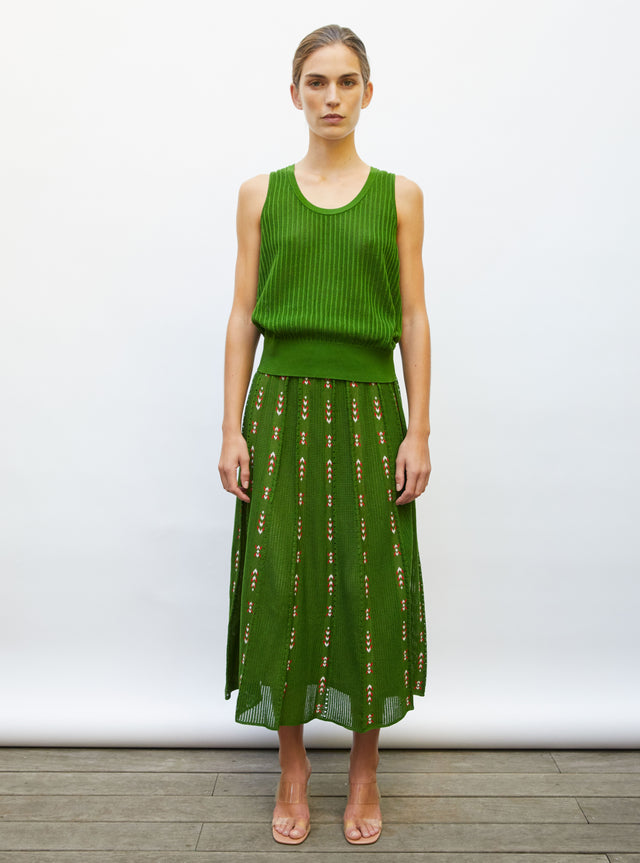 pointelle knit tank top - Image principale