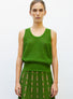 Débardeur maille pointelle matcha - Vêtement en maille de luxe Molli