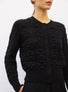 Cardigan de luxe femme - Cardigan maille trèfle noir profond