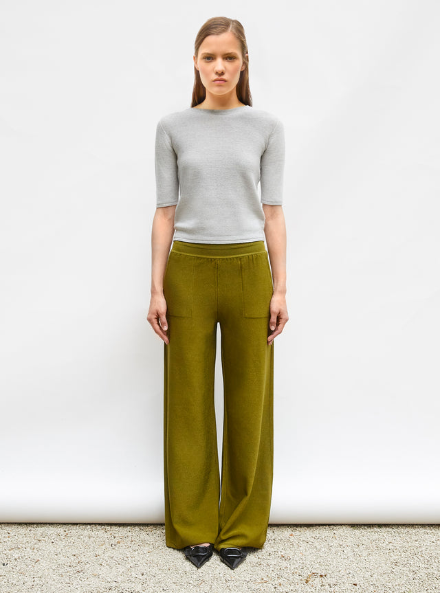 fine top with elbow-length sleeves - Image principale