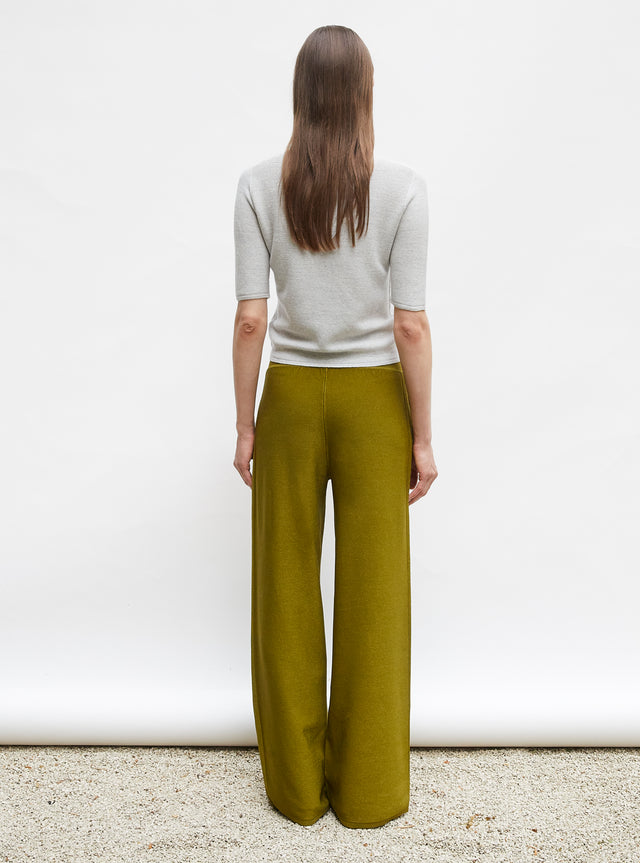 pantalon taille haute maille - Image principale