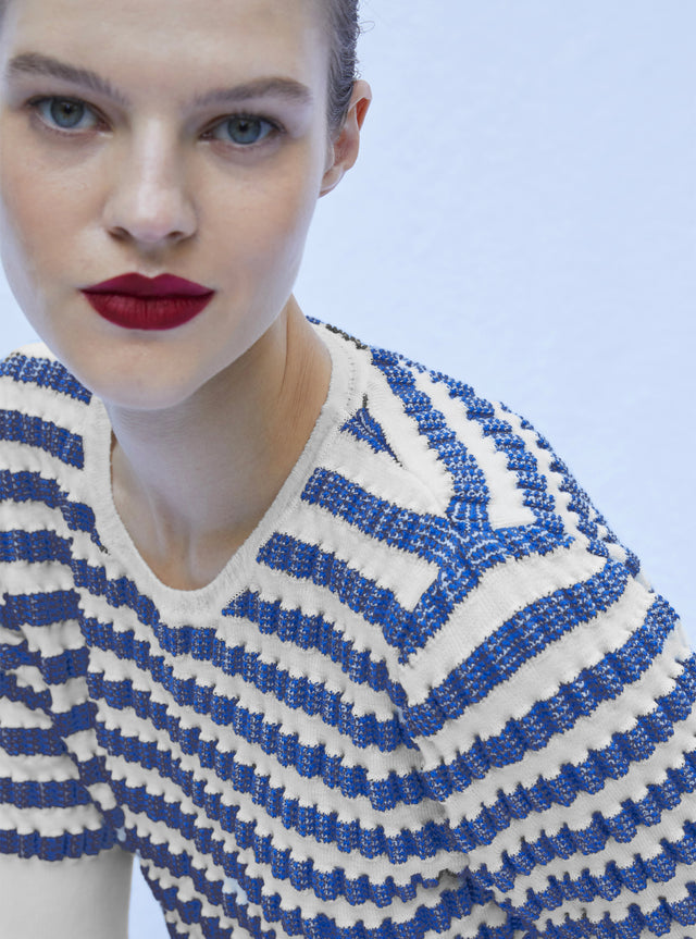 sailor sweater waffled knit - Image principale