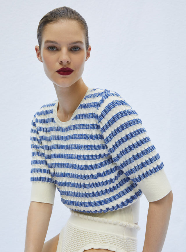 sailor sweater waffled knit - Image principale