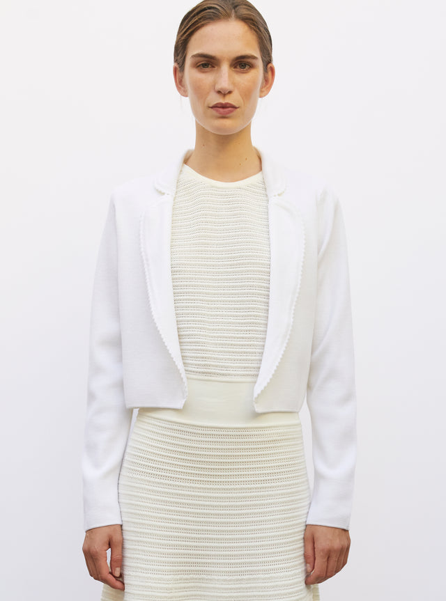 short jacket in zigzag knit - Image principale