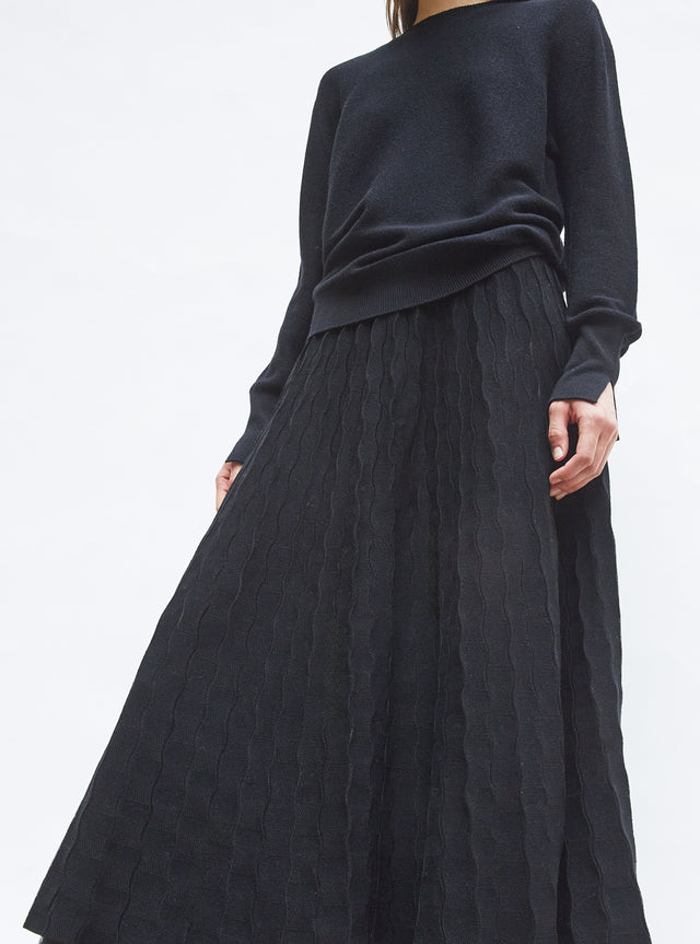 delicate skirt in a wavy knit - Image principale