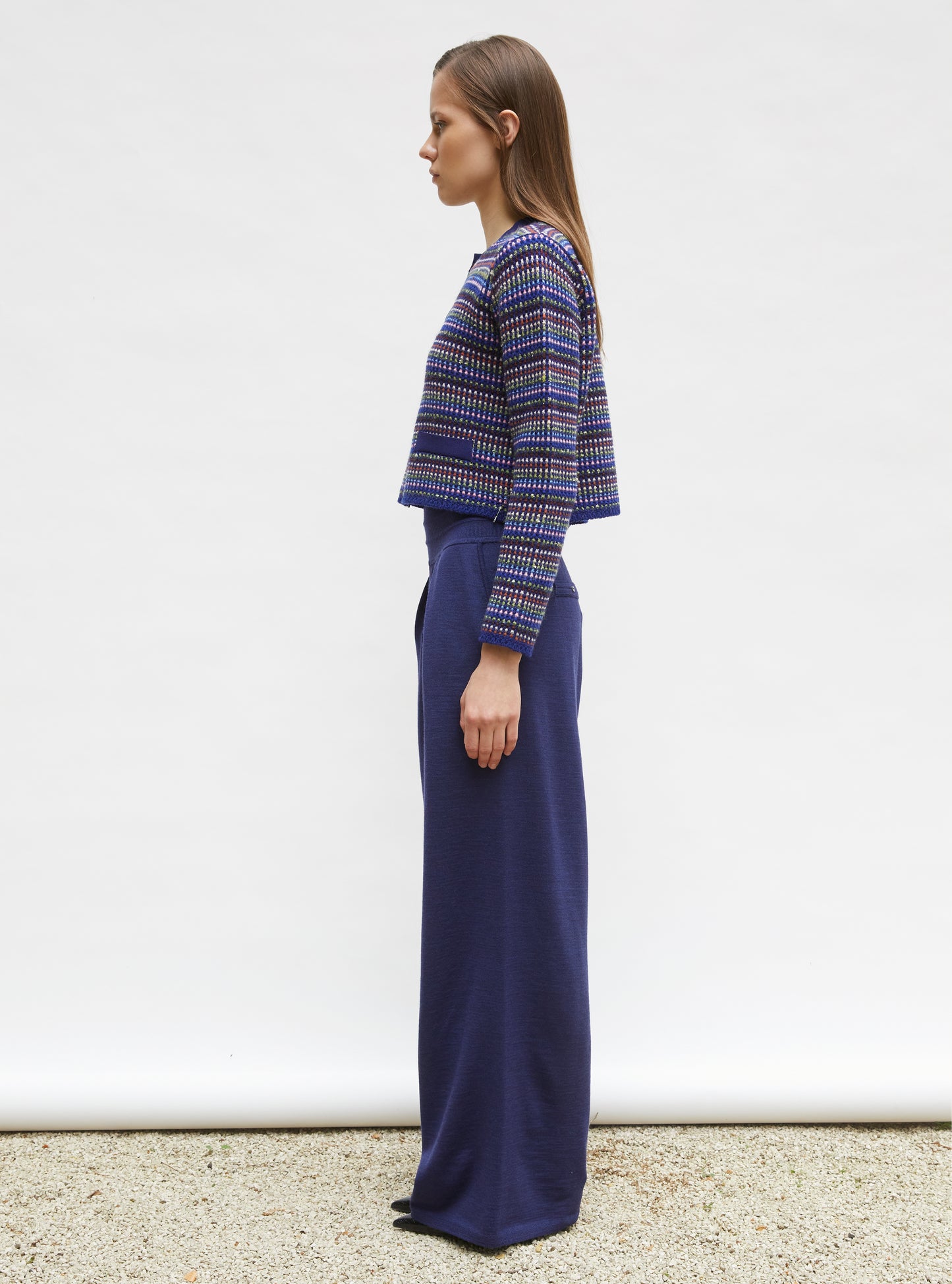 Cardigan moelleux multicolore Indigo-multi - Vêtement de luxe femme