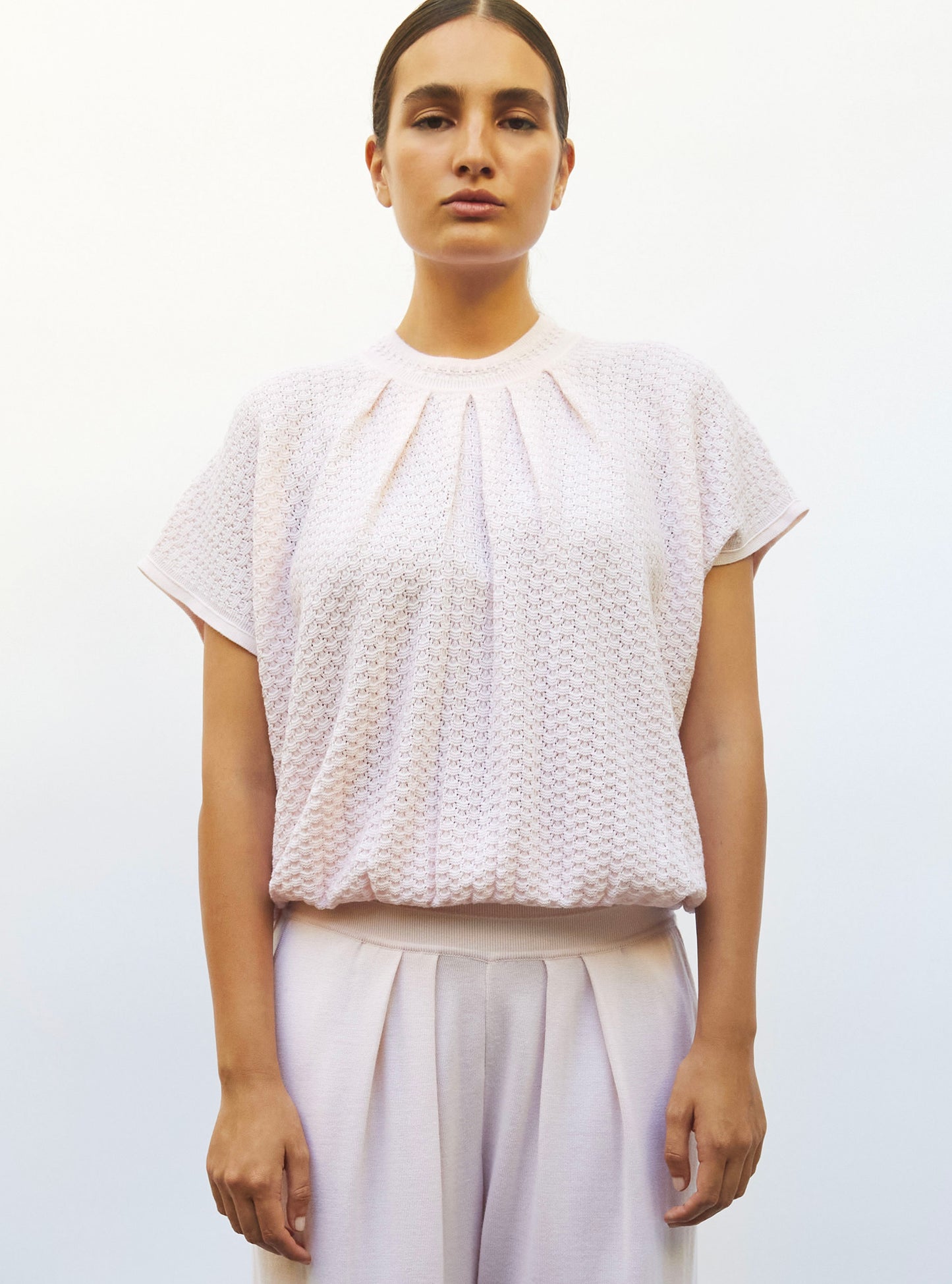 Top ample en maille pointelle - Vêtement en maille de luxe Molli