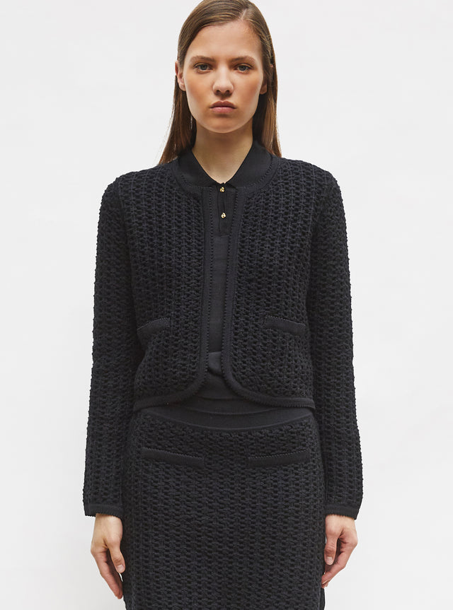 veste courte maille tweedée - Image principale