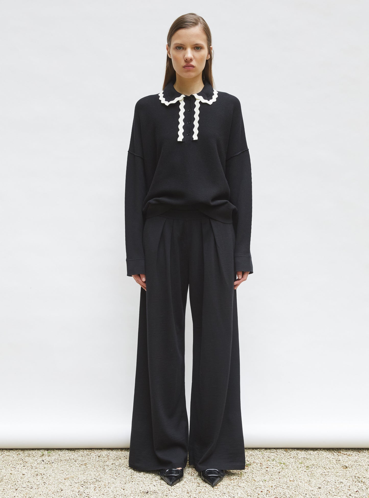 Pantalon fluide en maille - Vêtement en maille de luxe Molli