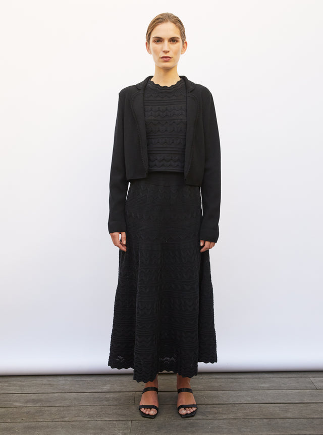 short jacket in zigzag knit - Image principale