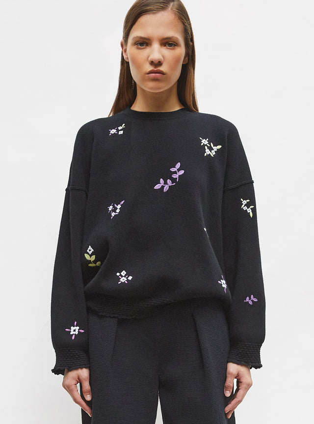 embroidered sweatshirt - Image principale