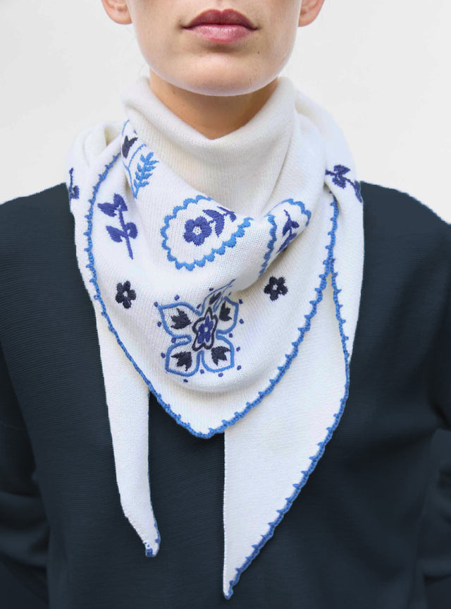 Grand bandana brodé maille - Image principale