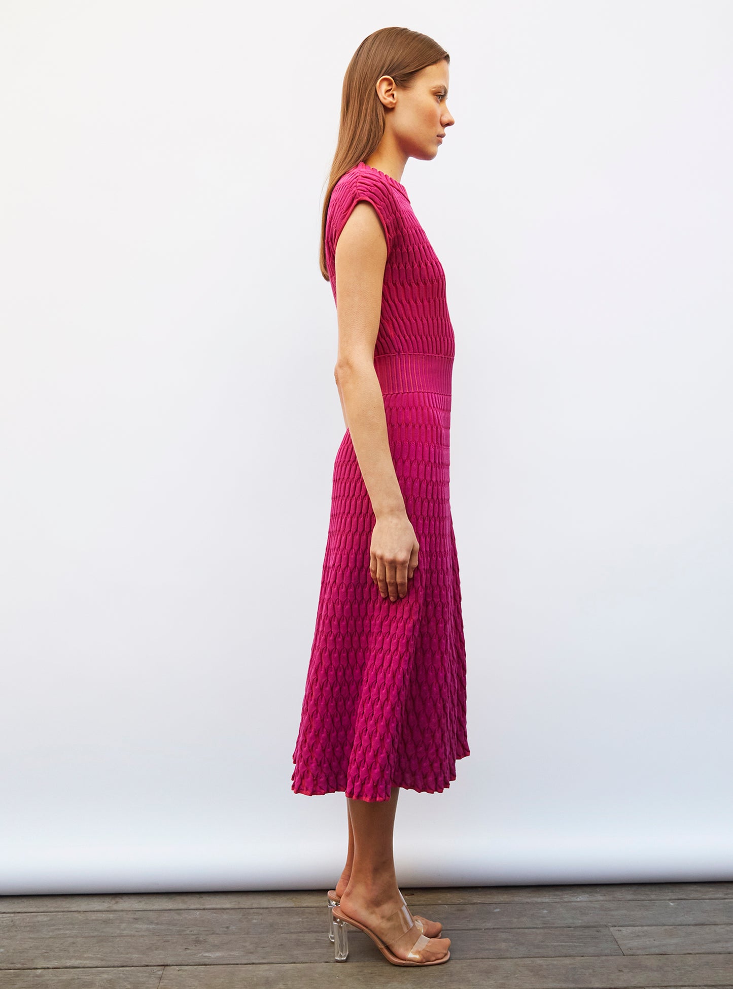 Robe longue en maille zellige - Robes de luxe