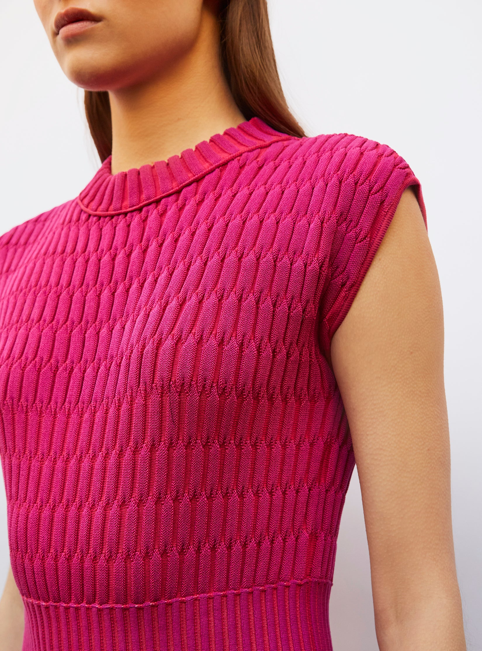 Robes de luxe femme - Robe longue en maille zellige